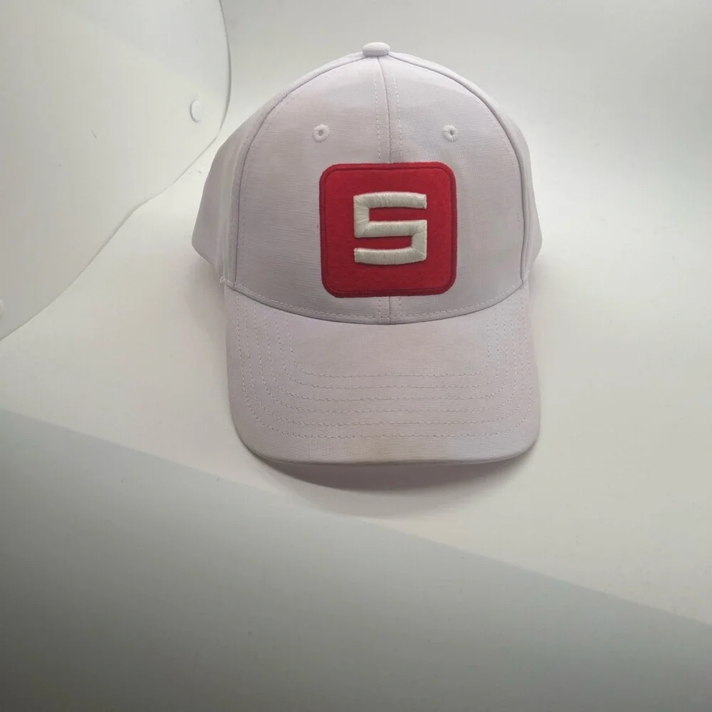 White Cap with Red Logo
